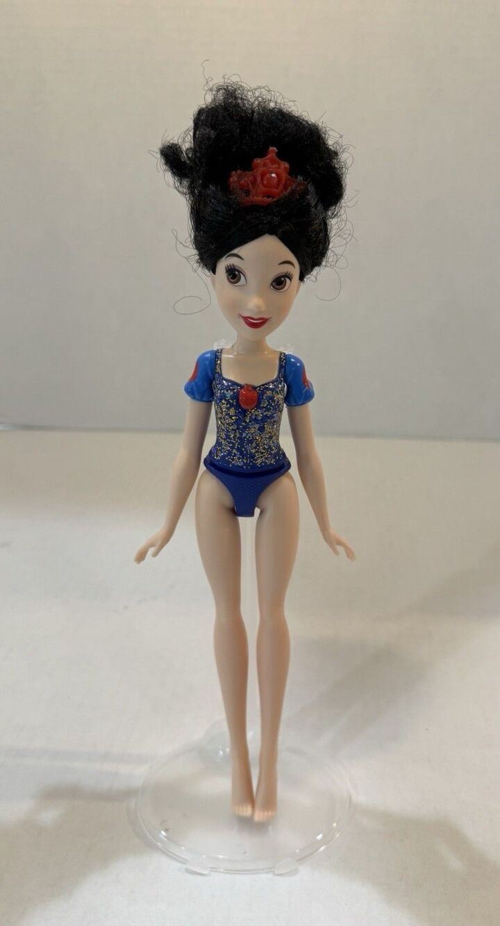 Disney Shimmer Princess Snow White Barbie Doll Mattel w Stand Included